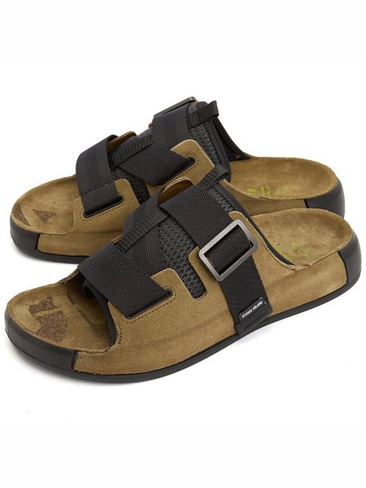 Shadow Project Tape Suede Sandals Brown - STONE ISLAND - BALAAN 2