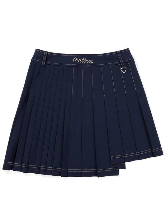 Wrap pleated skirt NAVY WOMAN - MALBON GOLF - BALAAN 2