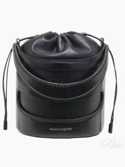 The Rise Leather Bucket Bag Black - ALEXANDER MCQUEEN - BALAAN 2