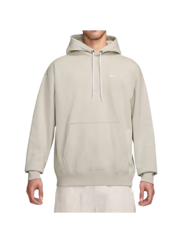 Solo Swoosh Fleece Hoodie Light Bone - NIKE - BALAAN 1