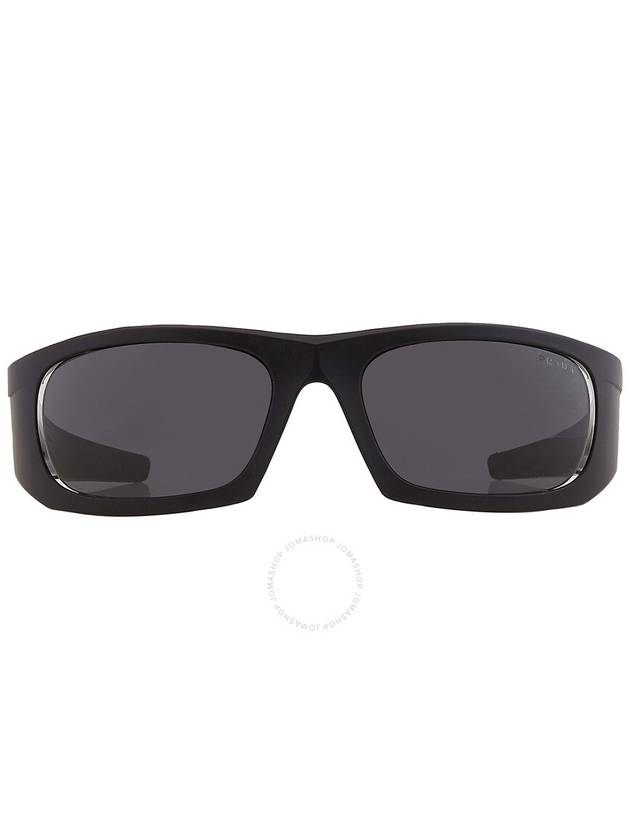 Prada Linea Rossa Dark Grey Wrap Men's Sunglasses PS 02YS 1BO06F 59 - PRADA - BALAAN 1