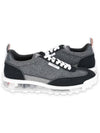 Flannel Clear Sole Low Top Sneakers Grey - THOM BROWNE - BALAAN 3