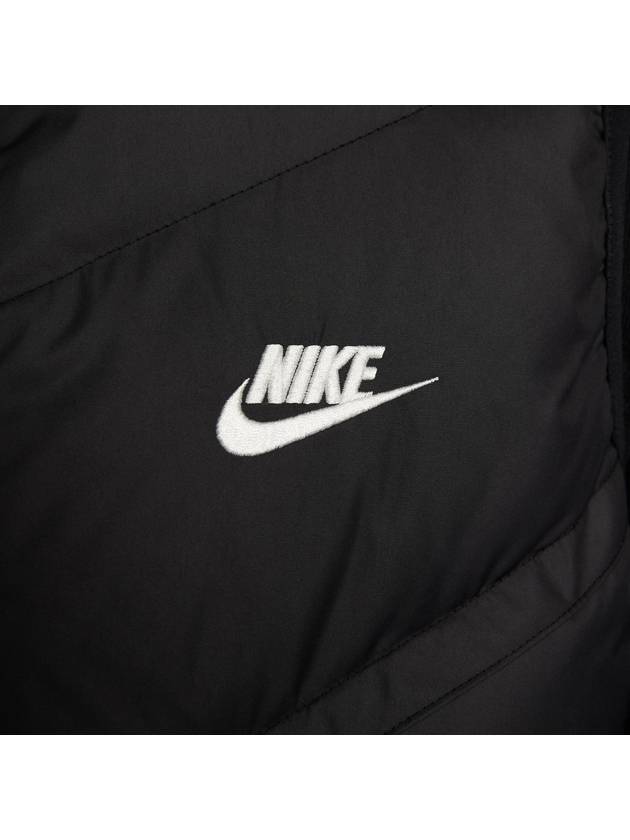 Embroidered Logo Padded Vest Black - NIKE - BALAAN 5