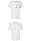 Pocket Patch Logo Short Sleeve T-Shirt White - MONCLER - BALAAN 5