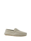 Suede Loafers Desert Beige - PRADA - BALAAN 3