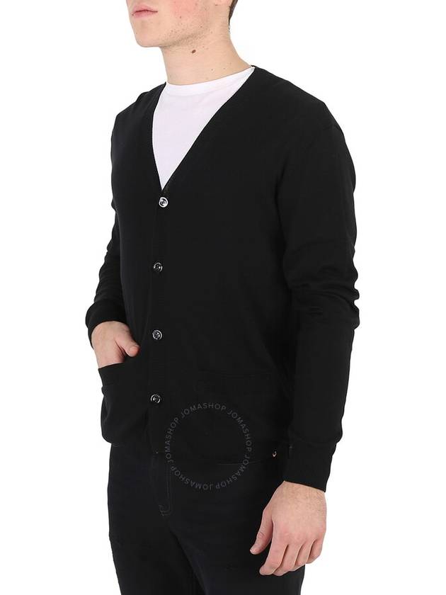 Moschino Men's Black V-Neck Cardigan, Brand Size 50 (US Size 40) - MOSCHINO - BALAAN 3