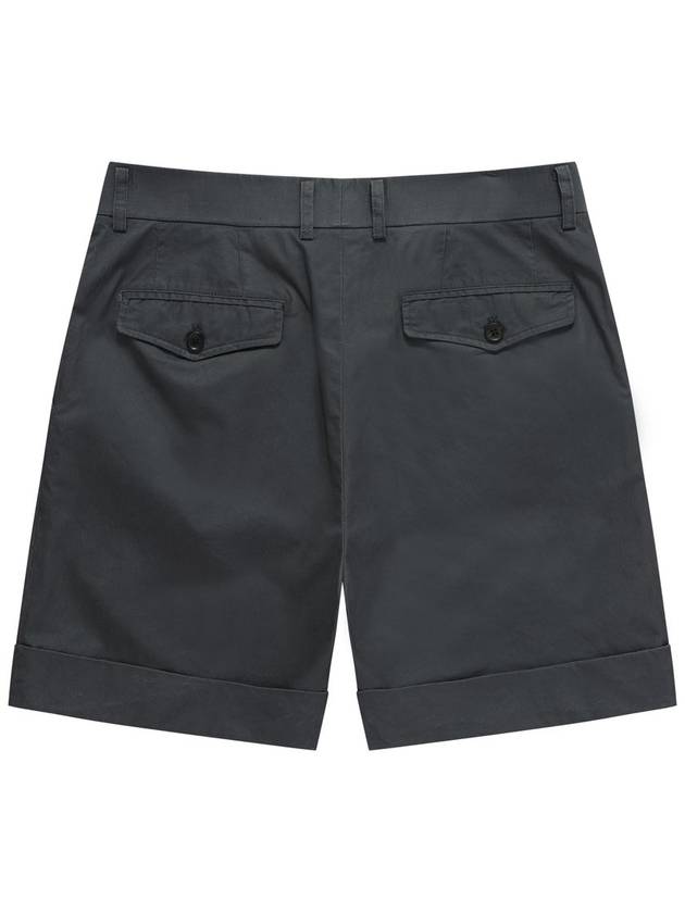 Men's Cotton One-Tuck Shorts Dark Gray SW23EPA02DE - SOLEW - BALAAN 3