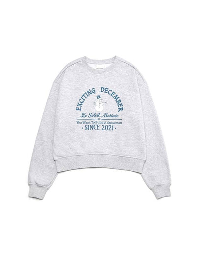 Brushed Options Exciting Snow Man Sweat Shirts MELANGE GRAY - LE SOLEIL MATINEE - BALAAN 2