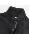 Wappen Patch Button Knit Top Black - STONE ISLAND - BALAAN 8