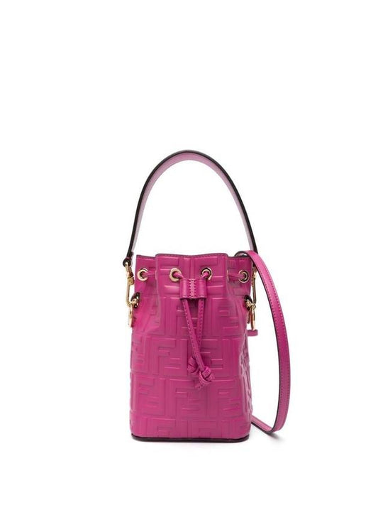 Mon Tresor Small Leather Bucket Bag Pink - FENDI - BALAAN 1