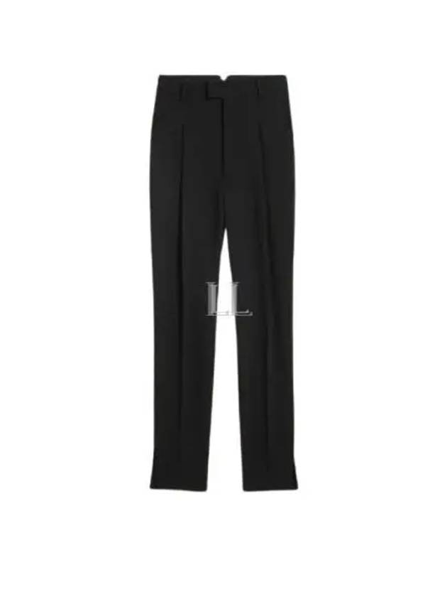 High-Waist Tapered Cigarette Fit Slacks Black - AMI - BALAAN 2