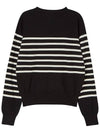 Stripe Round Neck Sweater Black - THE GREEN LAB - BALAAN 6