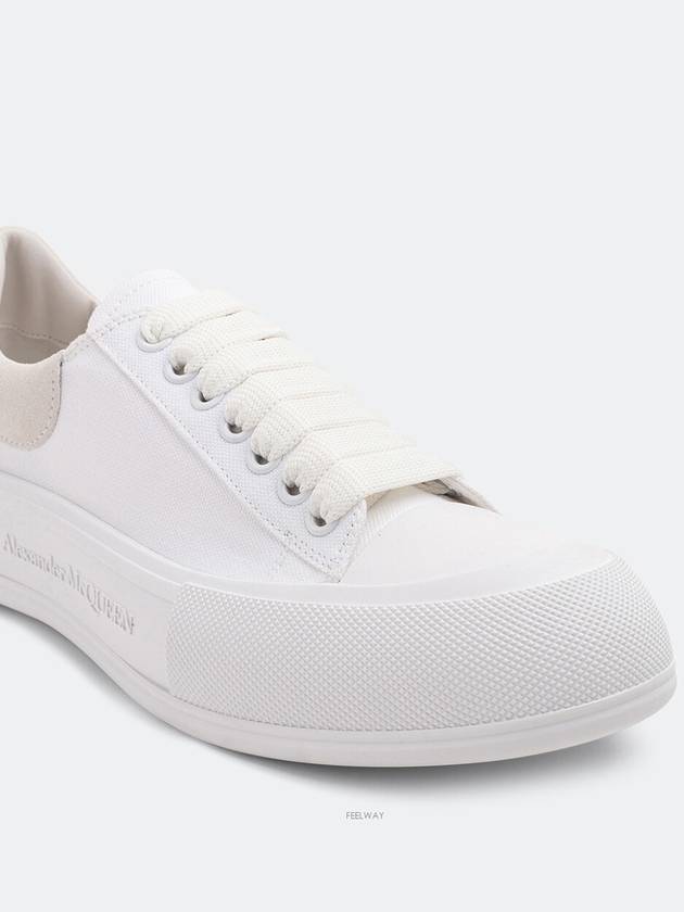 Deck Lace-up Plimsoll Low-top Sneakers White - ALEXANDER MCQUEEN - BALAAN 4