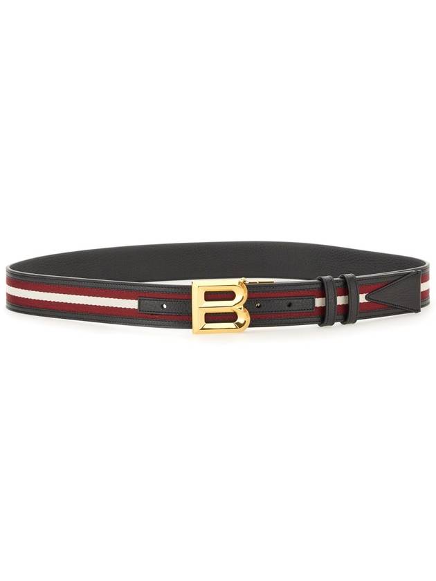 B Bold Buckle Two-Tone Belt - BALLY - BALAAN 2