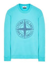 Garment Dying Compass Embroidery Logo Sweatshirt Blue - STONE ISLAND - BALAAN 2