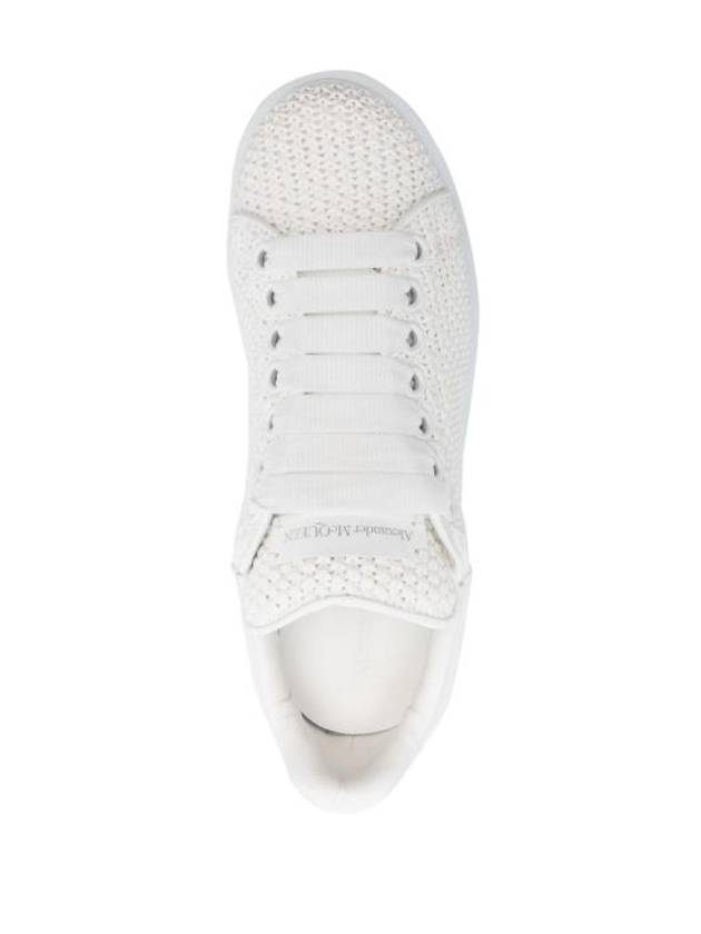 Round Toe Knitted Low Top Sneakers White - ALEXANDER MCQUEEN - BALAAN 3