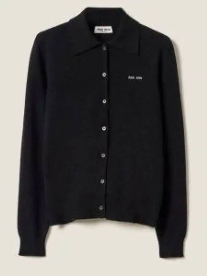 Cashmere Knit Cardigan Black - MIU MIU - BALAAN 2