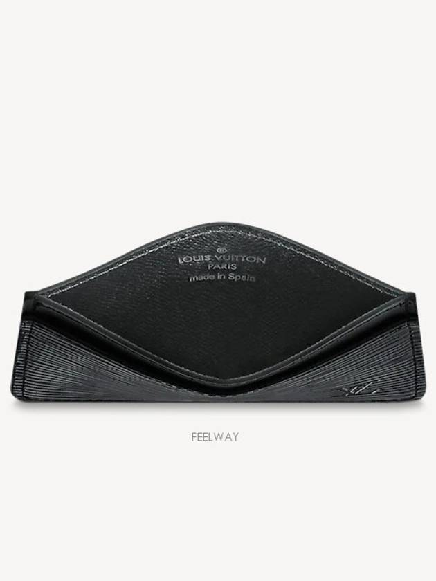 Epi Logo Leather Card Wallet Black - LOUIS VUITTON - BALAAN 4