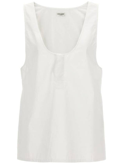 Semi See-through Henry Tank Top 790074Y227W - SAINT LAURENT - BALAAN 2