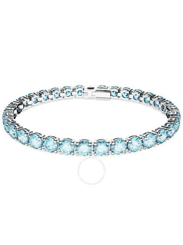 Swarovski Ladies Round Cut Blue Matrix Tennis Bracelet, Size Large - SWAROVSKI - BALAAN 1