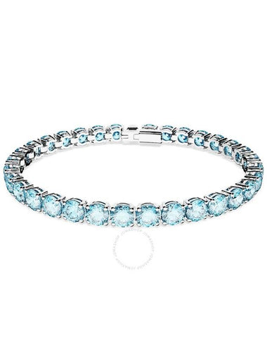 Swarovski Ladies Round Cut Blue Matrix Tennis Bracelet, Size Large - SWAROVSKI - BALAAN 1