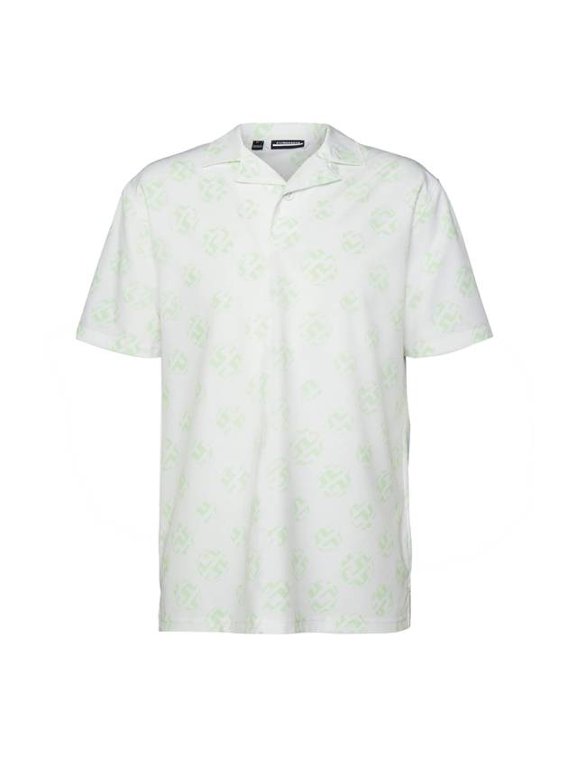 Men's Print Resort Reg Fit Short Sleeve Shirt White - J.LINDEBERG - BALAAN 1