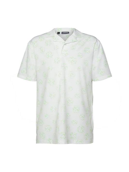 Men's Print Resort Reg Fit Short Sleeve Shirt White - J.LINDEBERG - BALAAN 1