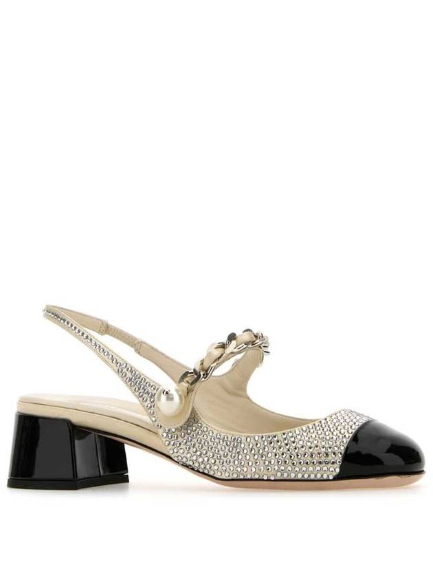 Heel Pumps 5I048EF0353LOAF0A72 White Black - MIU MIU - BALAAN 3