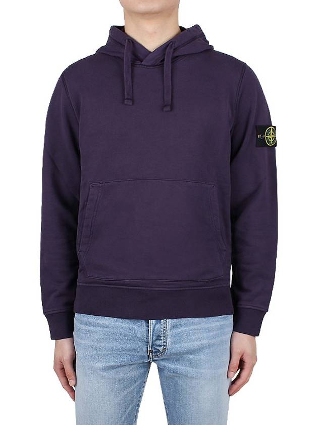 Wappen Patch Classic Fleece Hoodie Purple - STONE ISLAND - BALAAN 3