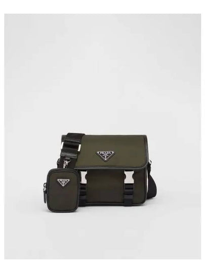 Triangle Logo Re-Nylon Saffiano Leather Cross Bag Tundra - PRADA - BALAAN 2