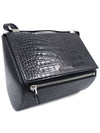 Women s Givenchy 13L5255406 Black Calfskin Crocodile Embossed Silver Pandora Box Medium 2WAY gt bag Gangbuk used luxury goods - GIVENCHY - BALAAN 4