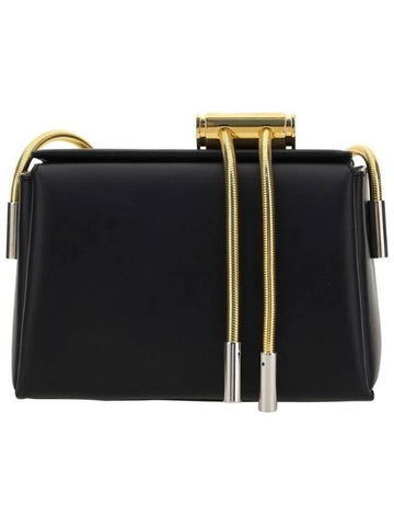 Toggle Small Leather Shoulder Bag Black - MARNI - BALAAN 1