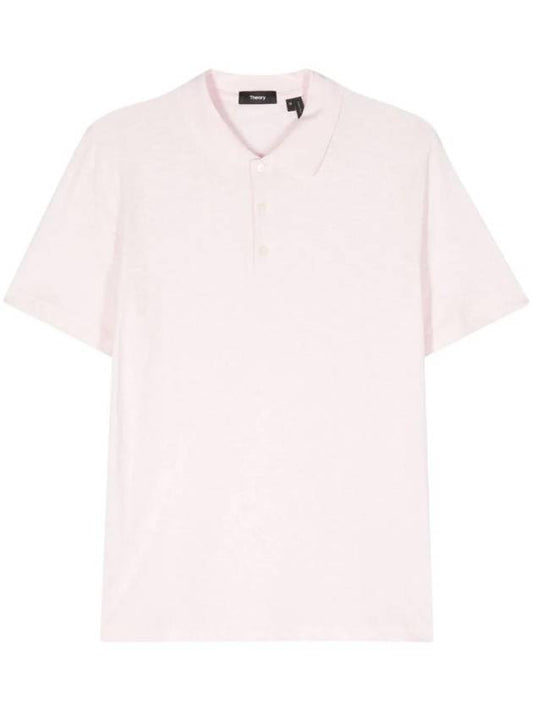 Bronn Cotton Short Sleeve Polo Shirt Pink - THEORY - BALAAN 1