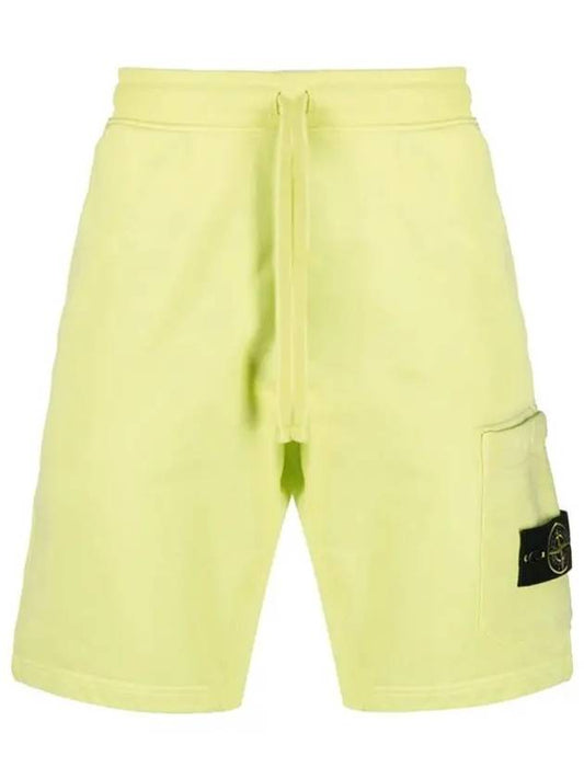 Men's Wappen Patch Bermuda Shorts Melon Lime - STONE ISLAND - BALAAN 2