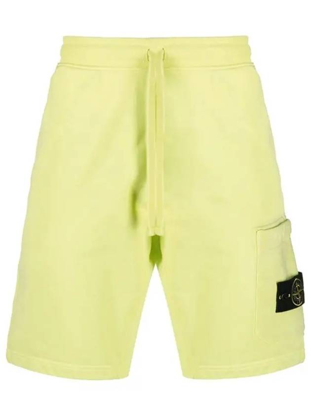 Men's Wappen Patch Bermuda Shorts Melon Lime - STONE ISLAND - BALAAN 2