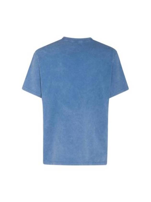 Honore Logo Cotton Short Sleeve T-Shirt Blue - ISABEL MARANT - BALAAN 3