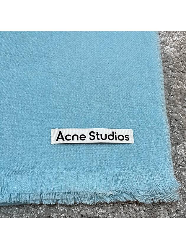 Logo Wool Muffler Aqua Blue - ACNE STUDIOS - BALAAN 4