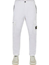 Men's Waffen Pocket Cargo Pants White - STONE ISLAND - BALAAN.