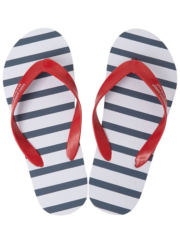 Striped Flip Flops Red - SAINT JAMES - BALAAN 3