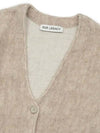 Mid Line Mohair V-Neck Cardigan Antique White - OUR LEGACY - BALAAN 4