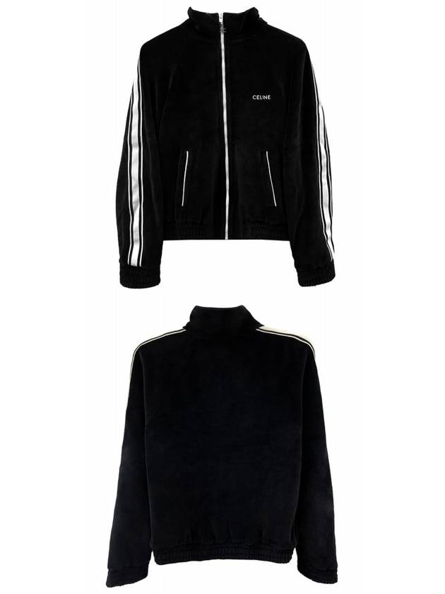 tracksuit jacket velvet jersey black - CELINE - BALAAN 5