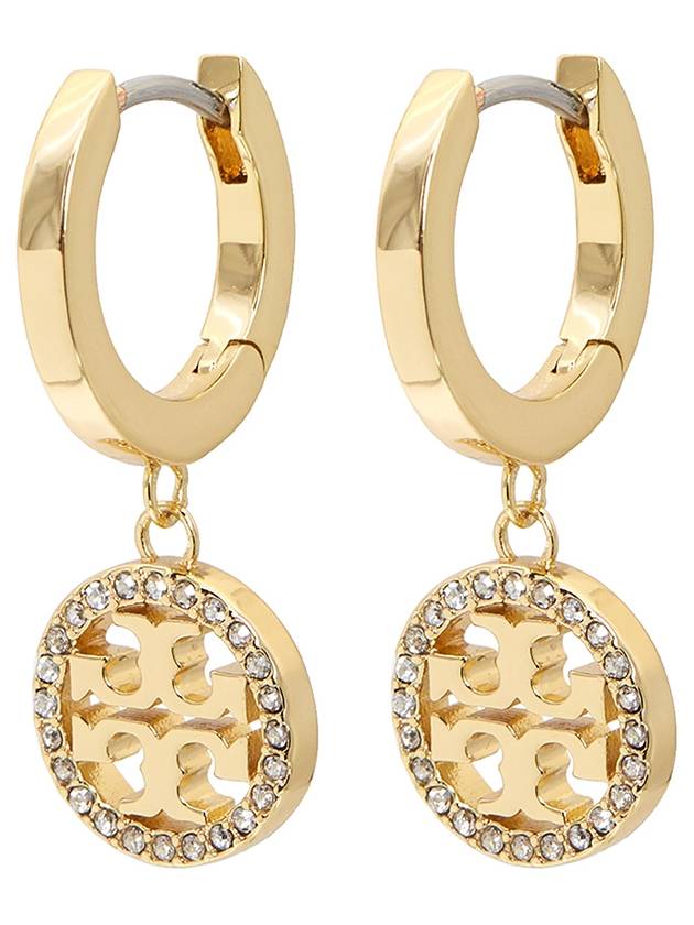 Miller Pave Hoop Earrings Gold - TORY BURCH - BALAAN 2