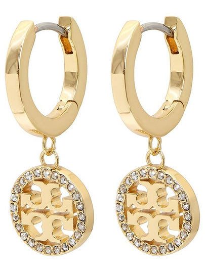 Miller Pave Hoop Earrings Gold - TORY BURCH - BALAAN 2