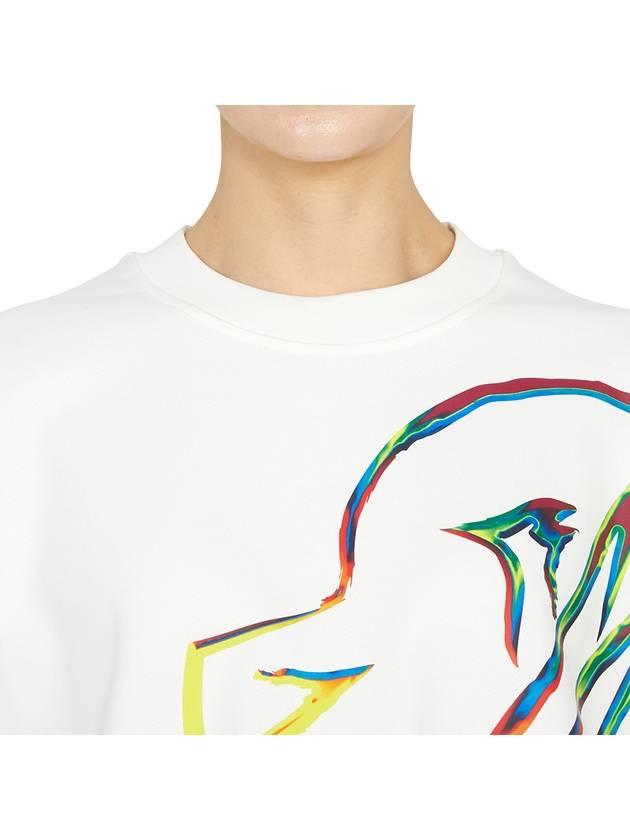 Logo Print Long Sleeve T-Shirt White - MONCLER - BALAAN 7