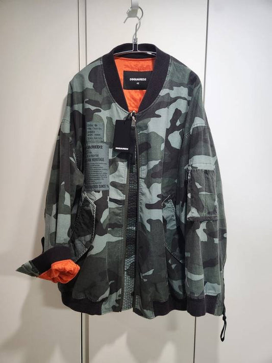 camouflage print oversize bomber - DSQUARED2 - BALAAN 1