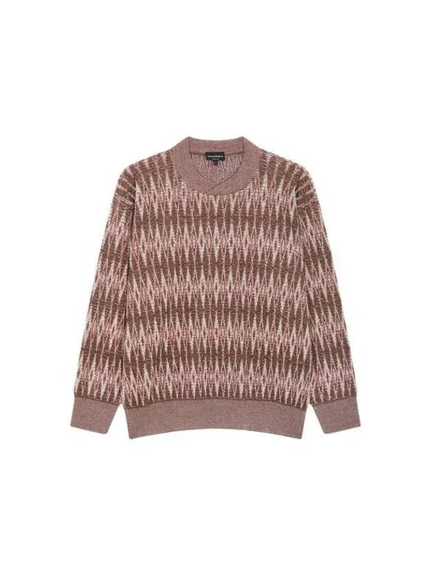 Minho PICK Men s Argyle Pattern Mohair Sweater Brown 271558 - EMPORIO ARMANI - BALAAN 1