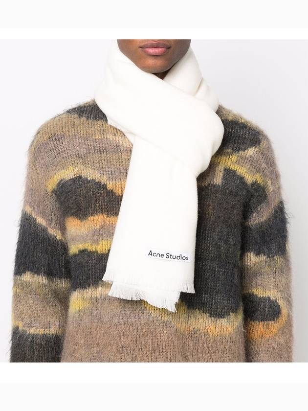 Logo Wool Muffler Cream Beige - ACNE STUDIOS - BALAAN 7