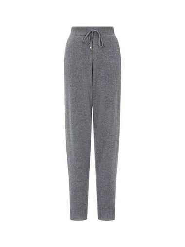 Women's Drawstring Soft Wool Jogger Pants Gray 271451 - STELLA MCCARTNEY - BALAAN 1