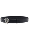 Medusa Buckle Leather Belt Black - VERSACE - BALAAN.