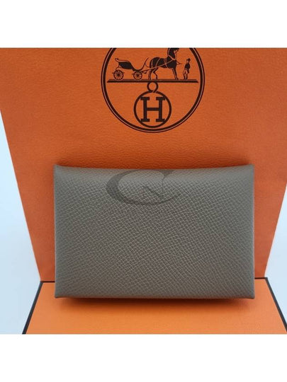 Calvi Card Wallet Étoupe - HERMES - BALAAN 2